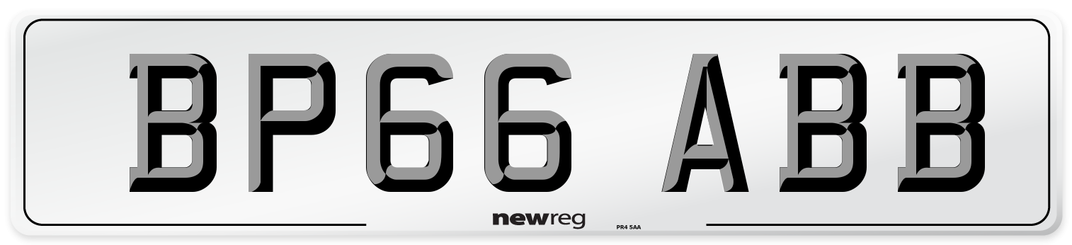 BP66 ABB Number Plate from New Reg